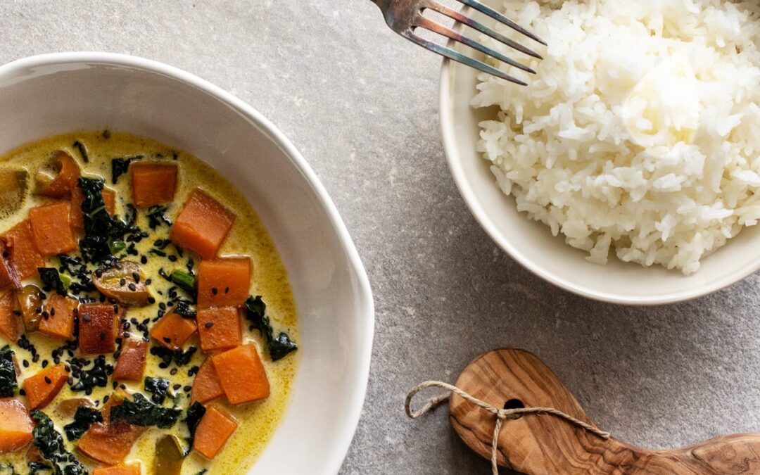 Curry mit Reyhani Thai Jasmin Braun